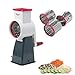 Westmark Multipurpose Rotary Cheese Grater with 4 Interchangeable Stainless Steel Drums and Non-Slip Suction Pad