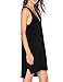Dohia Women's Summer Sleeveless T Shirt Dress Criss Cross Neckline Casual Swing Tank Top Cotton Dresses C1701 (M, New Black)