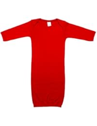 Earth Elements Baby Long Sleeve Gown 0-3 Months Red