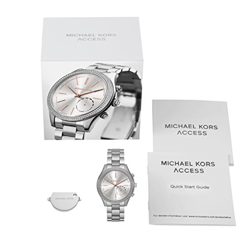 Michael-Kors-Damen-Analog-Quarz-Uhr-mit-Edelstahl-Armband-MKT4004