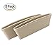 autvivid 2 Pack Car Seat Catcher Gap Filler Premium PU Leather Organizer Console Side Pocket Side Slit Pocket Left & Right (Beige)