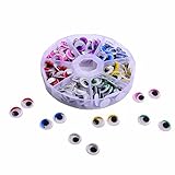 12mm Colors Wiggly Googly Eyes With Eyelash With Self-adhesive DIY Scrapbooking Crafts (12mm)