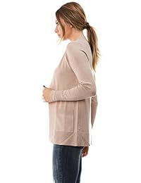 CIELO - Chaqueta de manga larga con parte frontal abierta, color sólido