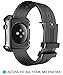 i-Blason Apple Watch Case, Armband Skin Rubber Protective Case with Strap for Apple Watch/Sports Watch/2015 Edition (Black, 42 mm)