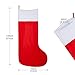 CYKJ Jumbo Oversized Felt Christmas Stocking Red and White–60