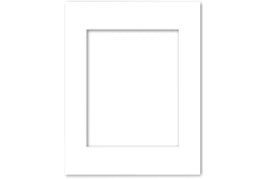ALLWORLD FRAMING 11x14 Matting for 8x10 Photograph or Artwork 4-Ply Bevel Cut Acid Free Matboard for picture framing (White)