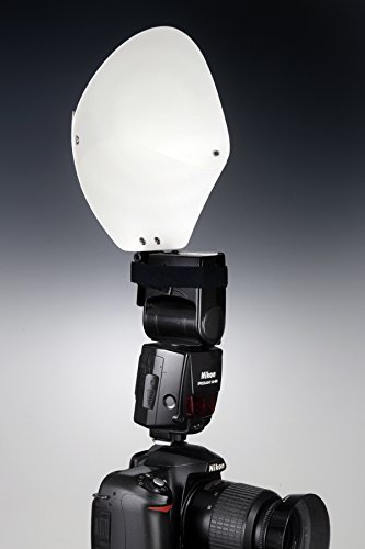 Demb Wedding Pro Saucer Flip-it! - Extra Large 7.5" x 9" Articulating Dish-shaped Flash Reflector. Controls Proportion Between Ceiling Bounce and Reflector Bounce. - Thumbnail 3