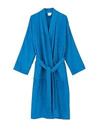 TowelSelections Terry bata de baño tipo kimono de algodón turco, fabricada en Turquía, para dama