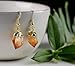 ThrowinStones Raw Citrine Earrings - Natural Chakra Stone Fashion Jewelry Earring, Yoga Crystals and Healing Stones E1189