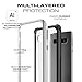 Ghostek Atomic Slim Galaxy S10 Clear Case with Space Metal Bumper Super Heavy Duty Protection Military Grade Shockproof Design and Wireless Charging Compatible for 2019 Galaxy S10 (6.1 Inch) - (Black)