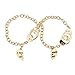 Lux Accessories 2 Piece Partners in Crime BFF Handcuff Bracelet Set