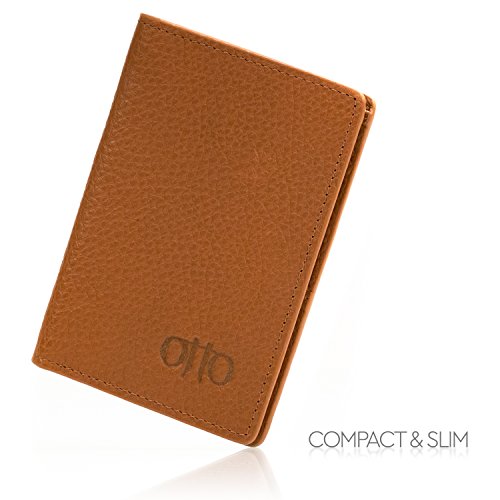 Otto Bifold Leather Wallet - Passport Style - ID, Bank Cards and Cash, RFID BLOCKING - Unisex