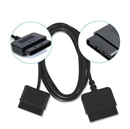 image for tesha 2PACK PS2 Controller Extension Cable Cord 6ft/1.8m Controller Ex