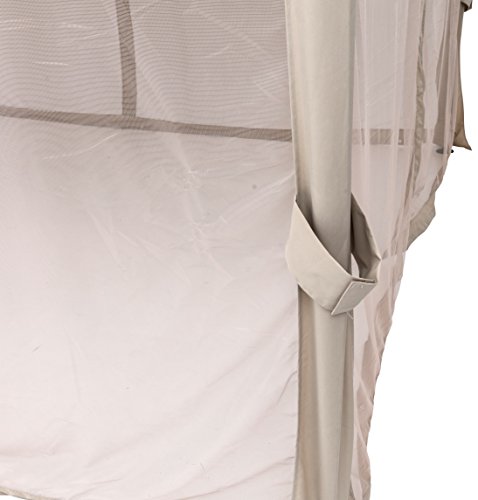 SORARA Gazebo Pavilion Fully Enclosed Heavy Duty Garden Canopy with Mesh Insect Screen, 10 x 13-Feet, Sand - Thumbnail 2