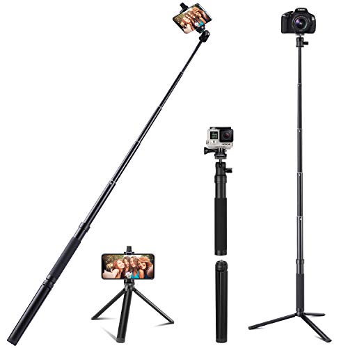 Eocean 46-Inch Selfie Stick Tripod, Extendable Selfie Stick with Wireless Remote, Compatible with iPhone Xs/Xr/Xs Max/X/8 Plus/Galaxy Note 9/S9/S9 Plus/Google/Huawei/Xiaomi/GoPro