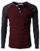 H2H Men Casual Slim Fit Long Sleeve,Short Sleeve T-Shirt Contrast Color Raglan Shirts WINENAVY US L/Asia XL (CMTTL077)