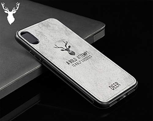 SOCINY Creative Canvas Elk Silicone TPU Case for Xiaomi Mi Mix 3 (gray)