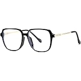 NIDOVIX Square TR90 Blue Light Blocking Glasses for Women Men Trendy Light Weight Non-prescription Computer Eyeglasses