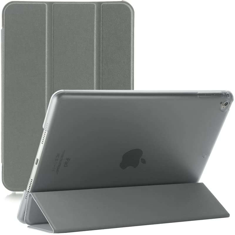 Magnetic Smart Case for iPad Air 1st Generation (2013) & iPad Air 2 (2014) Stand Cover with Auto Sleep Wake Function (Silver)