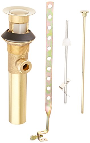 Danze D495002PBV Metal Pop-Up Lavatory Drain Assembly with Lift Rod and Overflow, Polished Brass PBV (Renewed)