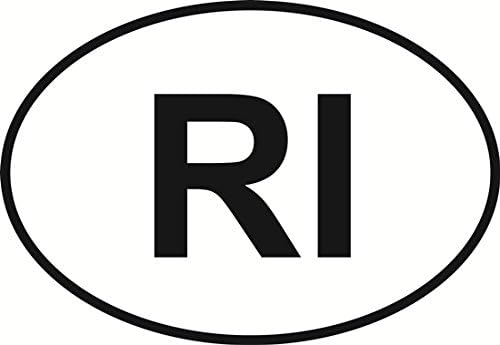 Rhode Island Euro Oval Bumper Sticker
