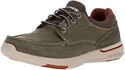 Skechers Men's Relaxed Fit-Elent-Mosen Boat Shoe,olive,10 M US on