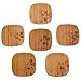 Disney Parks Mickey Mouse Gourmet Bamboo Coaster Set of 6 
