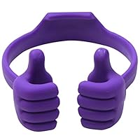 Honsky Thumbs-up Cell Phone Stand Holder, Tablet Stand Cradle for Desk Desktop Smartphone Cellphone Mobile Phone Tablets - Universal Adjustable Flexible, Purple