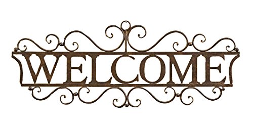 Gift craft bronze iron welcome wall sign