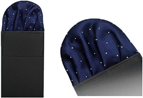 Feibi Menโs Folded Pocket Square on Card (Royal Blue)