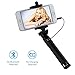 Balichun Wired Selfie Stick with Rotatable Extendable Clamp for Smartphones - Black