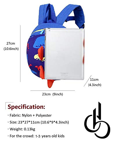 DB Dinosaur Toddler mini backpack with leash,children Kids baby harness bookbag - Thumbnail 4