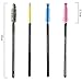 (200-Pieces ) Mascara Brush Set - 4 Beautiful Color Disposable Eyelash Mascara Wands Makeup Applicator Brushes - (50 Each - PINK/ YELLOW/ BLUE/ BLACK) Gold Cosmetics & Supplies