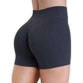 Sunzel Sustainable Butt Lifting Biker Shorts Women, High Waist No Front Seam Tummy Control Booty Scrunch Workout Yoga Shorts