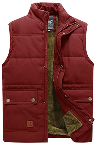 XinYangNi Men's Fleece Lined Puffer Vest