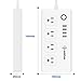 WiFi Smart Power Strip Compatible with Alexa, Geekbes Multi-Plug Timer Outlets Switch with 4 USB Charging Ports and 4 Smart AC Plugs Via Free App for IOS/Android Smart Phone/Tablets