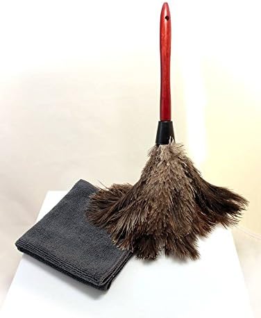 Five Leaf Clover Ostrich Feather Duster and Microfiber Cloth. Your Feather Duster Will Amaze You How Efficiently Your Ostrich Feathers Duster Control And Remove Dust