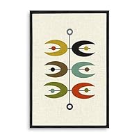 Framed Canvas Wall Art Abstract Colorful Canvas Prints Home Artwork Decoration for Living Room,Bedroom - 16x24 inches