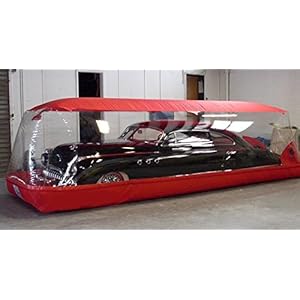 LK Auto iCarCover Opblaasbare autoafdekking voor binnen en buiten, 5 m, met geïntegreerde ventilator