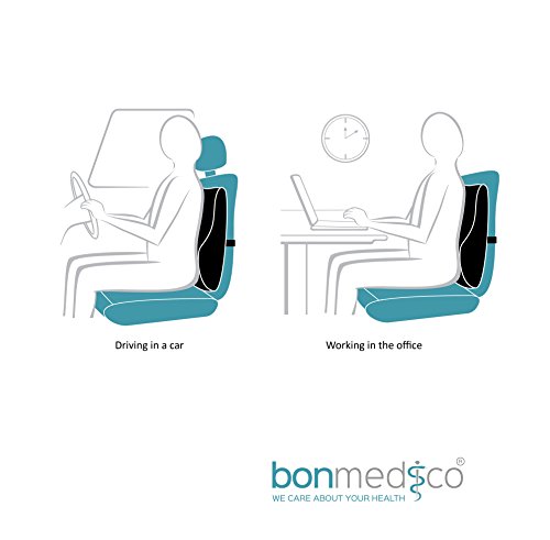 Höhenverstellbares Lendenkissen Auto & Büro - Memory-Schaum Mit Mesh-Bezug