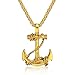 Feraco Anchor Necklace for Men Vintage Navy Nautical Pirate Pendant Stainless Steel Anchor Chain Necklace, 21.6 inch