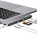 USB C Hub Adapter,7 in 1 Dual Type-C Docking Station Thunderbolt 3 Hub for 2016/2017/2018 MacBook Pro with 100W Power Delivery,USB-C,4K HDMI,2xUSB3.0,SD and MicroSD Card Reader (Space Gray)
