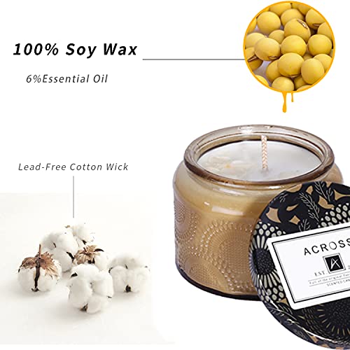 2 Pack Scented Candles Gift Set, Soy Wax Portable Travel Candles Women Mother Teacher Gift with Strongly Fragrance Essential Oils for Stress Relief Aromatherapy Bath Home Decor Christmas Birthday