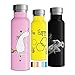 Kids Water Bottle Easy-Sip Straw Lid Leak-Proof Insulated Stainless Steel Thermos Perfect for School & Pickleball 3 Lids BPA-Free Keeps Drinks Cold for 24 Hours