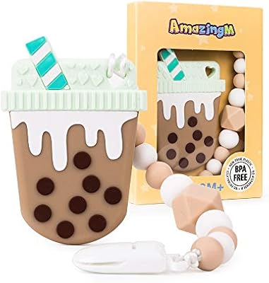 bubble tea silicone teether