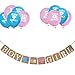 Coobey Boy or Girl Banner and Gender Reveal Balloons Decorations for Baby Shower Gender Reveal Party Pregnancy Announcement