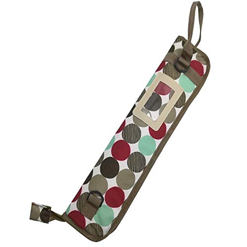 Xinlinke Kids Drumstick Case Children Small Drum Stick Bag Holder with Shoulder Strap Colorful Round Dots Pattern