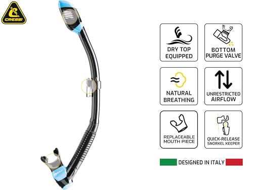 CRESSI F1 Frameless Mask F1 or Combo Set Frameless Mask + Snorkel Dry for Diving and Snorkelling, One Size, Unisex