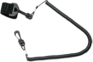 YakGear 01-0055 Coiled Fishing Rod Leash - 24", Black