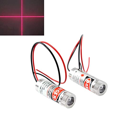 WayinTop 2pcs 650nm Focusable Focus Adjustable Lens Laser Red Cross Diode Module 3-5V with Driver Plastic Lens (Cross Laser) - Thumbnail 5